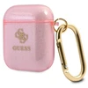 Guess GUA2UCG4GP AirPods dėklas rožinė/rožinė Blizgučių kolekcija