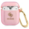 Guess GUA2UCG4GP AirPods dėklas rožinė/rožinė Blizgučių kolekcija
