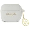 Dėklas Guess GUA3LSC4EG AirPods 3 dangtelis pilka/pilka Silikoninis žavesys 4G kolekcija