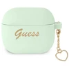 Guess GUA3LSCHSN AirPods 3 dėklas žalios spalvos Silicone Charm Heart Collection