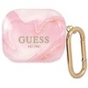 Guess GUA3UNMP AirPods 3 dėklas rožinis/rožinis Marble Collection