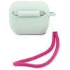 Guess GUACAPLSVSBF Silikoninis vintažinis dėklas AirPods Pro, mėlyna fuksija / mėlyna fuksija