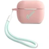 Guess GUACAPLSVSPG AirPods Pro dėklas, rožinis žalias/rožinis žalias, silikoninis, vintažinis