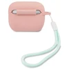 Guess GUACAPLSVSPG AirPods Pro dėklas, rožinis žalias/rožinis žalias, silikoninis, vintažinis
