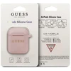 Guess GUACCSILGLLP AirPods dėklas, šviesiai rožinė / rožinė, silikonas su blizgučiais