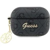 Guess GUAP2G4GSMK AirPods Pro 2 dėklas juodas/juodas 4G Charm Collection