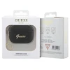 Guess GUAP2GLGSHK AirPods Pro 2 dėklas, juodas/juodas su blizgančiomis detalėmis, 4G Charm