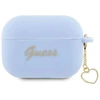 Guess GUAP2LSCHSB AirPods Pro 2 dėklas, mėlynas, Silikoninė Širdelės pakabukų kolekcija