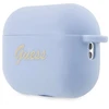Guess GUAP2LSCHSB AirPods Pro 2 (2022/2023) dėklas mėlynos spalvos silikoninis Charm Heart Collection