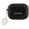 Guess GUAP2PGEHCDK AirPods Pro 2 (2022/2023) dėklas juodos spalvos Fixed Glitter Heart Diamond Charm