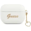 Guess GUAPLSCHSH AirPods Pro dėklas baltas Silikoninis Charm Heart Collection