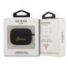 Guess GUAPLSCHSK AirPods Pro dėklas juodas/juodas, Silikoninis pakabukas Heart Collection