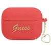 Guess GUAPLSCHSR AirPods Pro dėklas raudona/raudona Silikoninis Charm Heart kolekcija