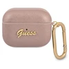 Guess GUAPSASMP Dėklas AirPods Pro rožinė/rožinė Saffiano Script Metal Collection
