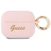 Guess GUAPSSSI AirPods Pro dėklas rožinė/rožinė Silikoninis Vintage Script