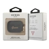 Guess GUAPSSSK AirPods Pro dėklas, juodas/juodas, silikonas, Vintage Script