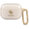 Guess GUAPUCG4GD AirPods Pro dėklas, auksinis/auksinis, Blizgučių kolekcija