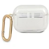 Guess GUAPUCG4GT AirPods Pro dėklas, skaidrios blizgučių kolekcijos
