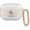 Guess GUAPUCG4GT AirPods Pro dėklas, skaidrios blizgučių kolekcijos