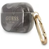 Guess GUAPUNMK AirPods Pro apsauginis dėklas, juodas/juodas, Marble kolekcija