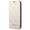 Dėklas Guess GUBKP14LHG4SHP Apple iPhone 14 Pro 6,1″ rožinės spalvos book 4G Vintage Gold Logo