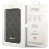 Dėklas Guess GUBKP14SHG4SHK Apple iPhone 14 / 15 / 13 6.1″ juodos spalvos book 4G Vintage Gold Logo