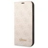 Dėklas Guess GUBKP14XHG4SHP Apple iPhone 14 Pro Max 6,7″ rožinės spalvos book 4G Vintage Gold Logo