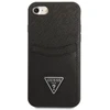 Guess GUHCI8PSATPK Apple iPhone 7/8 SE 2020 /SE 2022 kietas dėklas juodos spalvos kietas dėklas Saffiano Triangle Logo