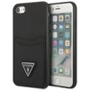 Guess GUHCI8PSATPK Apple iPhone 7/8 SE 2020 /SE 2022 kietas dėklas juodos spalvos kietas dėklas Saffiano Triangle Logo