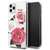 Guess GUHCN58ROSTRT Apple iPhone 11 Pro skaidrus kietas dėklas Flower Desire rožinės spalvos & baltos spalvos Rose