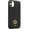 Guess GUHCN614DGPK Apple iPhone 11 / Xr 6.1″ juodos spalvos kietas dėklas Silicone Logo Strass 4G