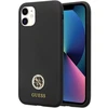 Guess GUHCN614DGPK Apple iPhone 11 / Xr 6.1″ juodos spalvos kietas dėklas Silicone Logo Strass 4G