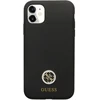 Guess GUHCN614DGPK Apple iPhone 11 / Xr 6.1″ juodos spalvos kietas dėklas Silicone Logo Strass 4G
