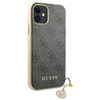 Guess GUHCN61GF4GGR Apple iPhone 11 6,1″ / Xr pilkas kietas dėklas 4G Charms Collection