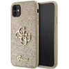 Guess GUHCN61HG4SGD Apple iPhone 11 / Xr 6.1″ auksinis kietas dėklas Glitter Script Big 4G