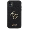 Guess GUHCN61HG4SGK Apple iPhone 11 / Xr 6.1″ juodos spalvos kietas dėklas Glitter Script Big 4G