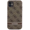 Guess GUHCN61P4SNW Apple iPhone 11 / Xr rudos spalvos kietas dėklas 4G Stripe