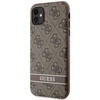 Guess GUHCN61P4SNW Apple iPhone 11 / Xr rudos spalvos kietas dėklas 4G Stripe