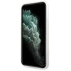 Guess GUHCN65TPUWHGLG iPhone 11 Pro Max baltos/baltos spalvos deklas Glitter 4G Circle Logo