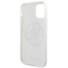 Guess GUHCN65TPUWHGLG iPhone 11 Pro Max baltos/baltos spalvos deklas Glitter 4G Circle Logo