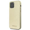 Guess GUHCP12LIGLGO Apple iPhone 12 Pro Max 6,7″ auksinis kietas dėklas Iridescent