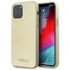 Guess GUHCP12LIGLGO Apple iPhone 12 Pro Max 6,7″ auksinis kietas dėklas Iridescent