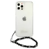 Guess GUHCP12LKPSBK iPhone 12 Pro Max 6.7" Skaidrus kietas dėklas Juodas Perlas
