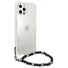 Guess GUHCP12LKPSBK iPhone 12 Pro Max 6.7" Skaidrus kietas dėklas Juodas Perlas