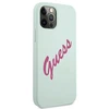 Guess GUHCP12LLSVSBF iPhone 12 Pro Max 6.7" mėlynos fuksijos/mėlynos fuksijos silikoninis kietasis dėklas Vintage
