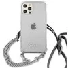 Guess GUHCP12MKC4GSSI iPhone 12/12 Pro 6.1 skaidrus deklas 4G Sidabrinė grandinėlė
