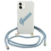 Apple iPhone 12 Mini Guess dėklas Script Vintage (GUHCP12SCRTVSBL) mėlynos spalvos
