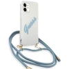 Apple iPhone 12 Mini Guess dėklas Script Vintage (GUHCP12SCRTVSBL) mėlynos spalvos