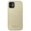 Guess GUHCP12SIGLGO Apple iPhone 12 mini 5,4″ auksinis kietas dėklas Iridescent