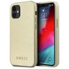 Guess GUHCP12SIGLGO Apple iPhone 12 mini 5,4″ auksinis kietas dėklas Iridescent